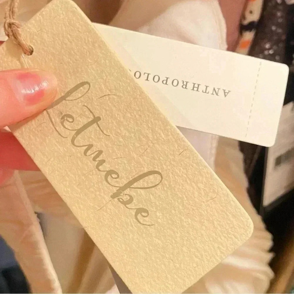 NWT Anthropologie Let Me Be One Shoulder Cream White Pleated Dress Size Small - Picture 7 of 7
